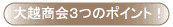 大越商会の3つのポイント!!